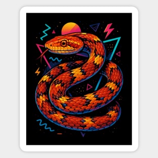 Retro Neon Corn Snake Magnet